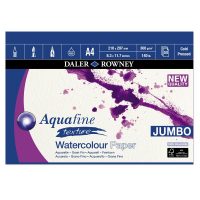 the cover of a daler rowney aquafine texture watercolour jumbo pad
